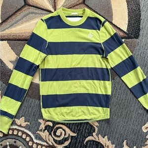 Abercrombie & Fitch Green and Navy Striped Shirt